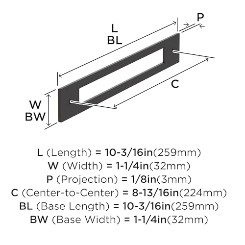 Image of Amerock Medora 8-13 /16 inch Oil-Rubbed Bronze Backplate | Decorative zinc cabinet hardware backplate designed to complement knobs and pulls while protecting cabinet surfaces