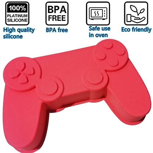 MEZHEN Silikonformen Gamepad Backform Game Controller Kuchenform Silikon Form 3D Kuchenbackform Mousse Videospiel Motivbackformen Gelee Dessert Seifenform Geburtstag