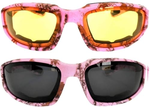 Image of OWL Motorcycle Riding Sport Sunglasses Assorted Color Multipacks, Unisex Foam Padded Wind Blocking Glasses UV400 Protection