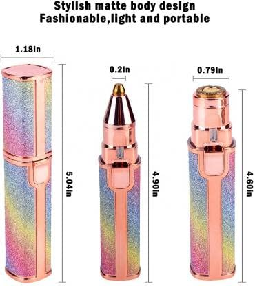 Red-Rubby 2 IN 1 USB FLAWLESS TRIMMER Rainbow Runtime: 45 min Trimmer for Men & Women (Multicolor) 2