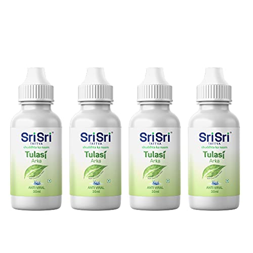Image of Sri Sri TATTVA shuddhta ka naam Tulasi Arka - Anti-Viral Drop - Natural Immunity Booster for Adults - 30ml (Pack of 4)