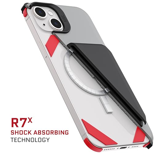 Funda Wallet para iPhone 15 Plus Ghostek Exec con tarjetero magnético gris 5