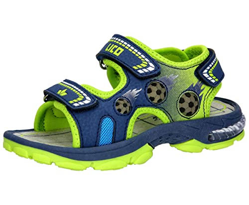 Lico Jungen Spotlight V Blinky Sandale, marine/lemon, 30 EU