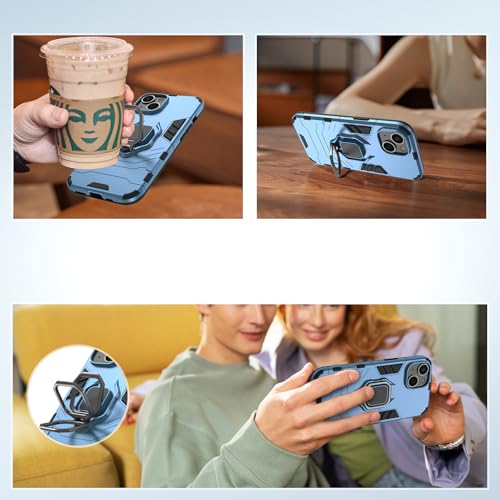 Coque iPhone 15 antichoc avec protege de camera integré bleu