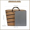 EVEOUT Sac Cabas en Paille pour Femmes Sac Fourre-Tout en Raphia Sac de Plage d'été Grande Sac à Main Tissé pour Vacances Voyages(Marron) #2