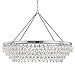 Calypso 8 Light Crystal Teardrop Chrome Chandelier - Ceiling Light Fixture - Chandeliers for Hallway, Living Room, Foyer, Farmhouse - Indoor Modern Chandelier