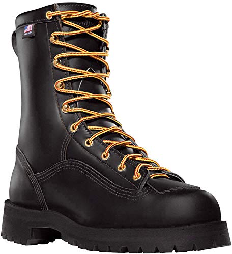 Danner Rain Forest 8” Waterproof Work Boots for Men - Full-Grain Leather with Breathable Gore-Tex, Comfort Footbed & Traction Heel Outsole, EH Rated