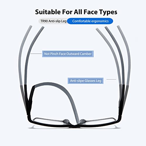 Kissoul KISS-1813-2.5X Progressive Photochromic Multifocus Reading Glasses Anti Blue Light Multifocal Transition Sunglasses With Readers thumb #4