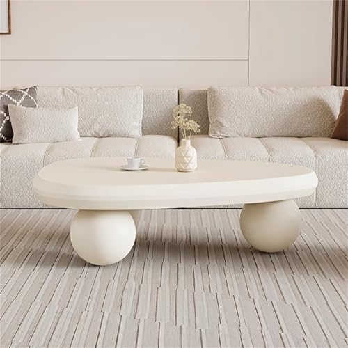 Table basse blanche ovale moderne ronde sans angle pour enfants - 8