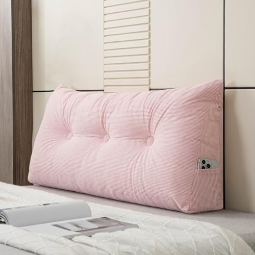 Image of TESICA Dorm Headboard Wedge Pillow Twin Triangular Bed Cushion for Backrest Support Headboard Reading Cushion for Bed Sofa Bedroom Dormitory