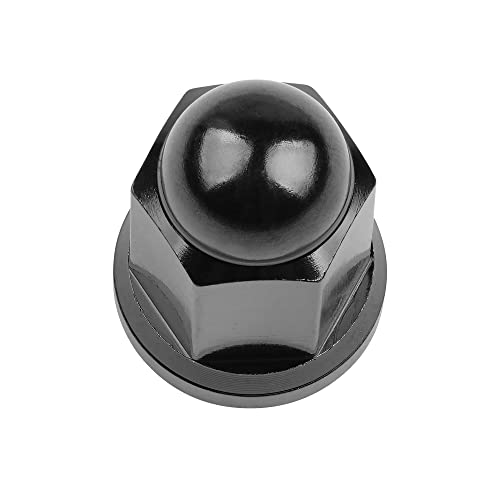 Image of Titanium M6 M8 M10 Dome Head Acorn Nuts for Bicycle Motorcycle Exhaust Pipe Car Pack of 6 (M6, Black)