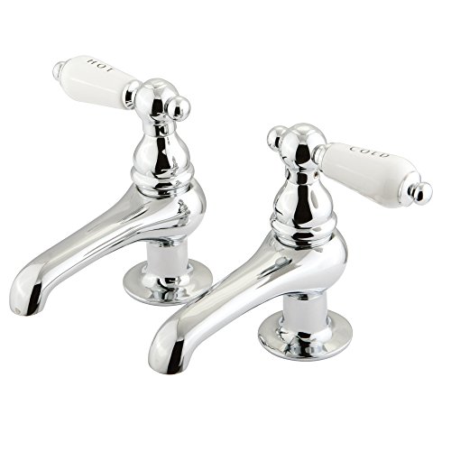 Elements of Design ES3201PL Chicago Twin Handle Basin Faucet Set, 3- 1/2", Polished Chrome