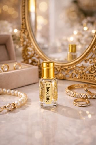 Image of KOSTA Chocolate Oud Attar 6ml | Alcohol-Free Long Lasting Perfume Oil | Sweet Chocolate Oud Fragrance | Unisex Roll-On Attar for Men & Women | Pocket Size Perfume
