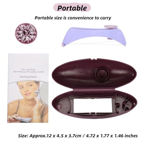 Image of Facial Hair Removal for Women, with Threading Removal Tool, Portable Size for Facial, Neck Hair (Glasses Box)