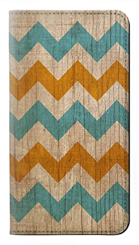 Étui flip en cuir chevron pour iPhone 15 Pro Max | Housse de protection vintage