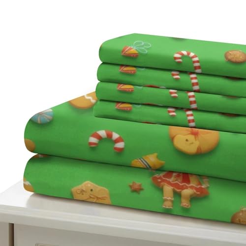 Housse de couette Biscuits de Noël microfibre 3D hypoallergénique