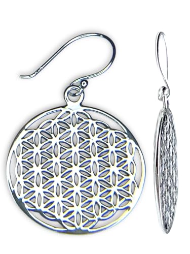 MadamLili - Ohrringe Blume des Lebens - Silber 925 Sterling -...