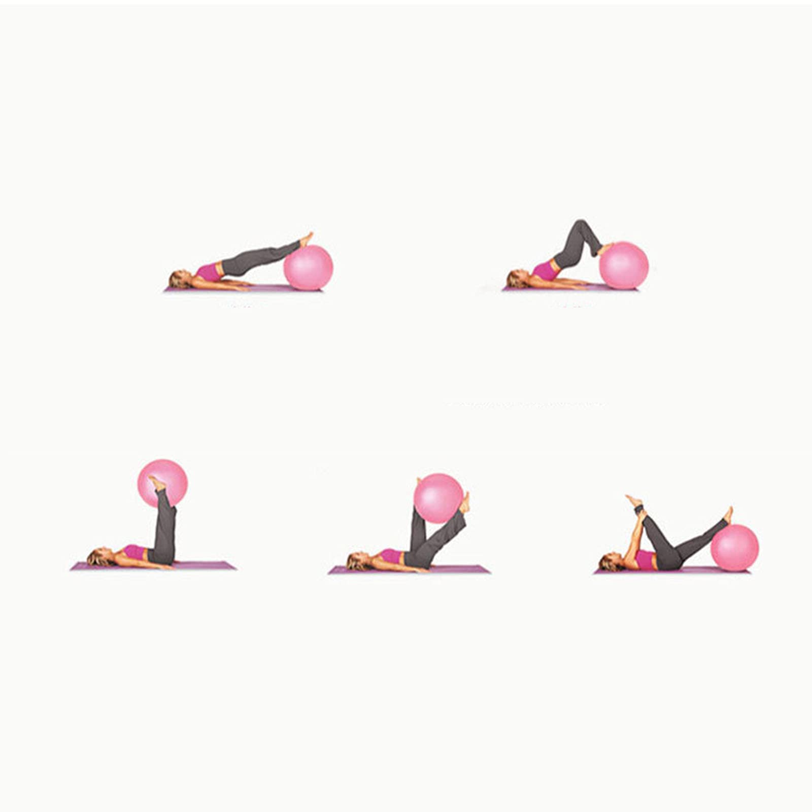 Esercitazione Palla Esercizio Palla Palestra Palla 65 cm Massaggio a Sfera Svizzero con Pompa Anti-Burst Pilates Palla Yoga per Gravidanza Ufficio Equilibrio Sedia Fitness,Nero
