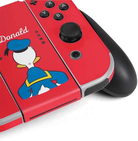 Skinit Decal Gaming Skin Compatible with Nintendo Switch OLED (2021) - Officially Licensed Disney Friends Donald Duck Backwards Design image 4