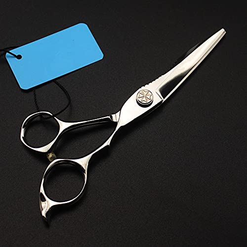 Forbici per tagliare i capelli, forbici per capelli professionali da 6 pollici 440c con manico corto Taglio da barbiere Cesoie per diradamento Forbici da parrucchiere