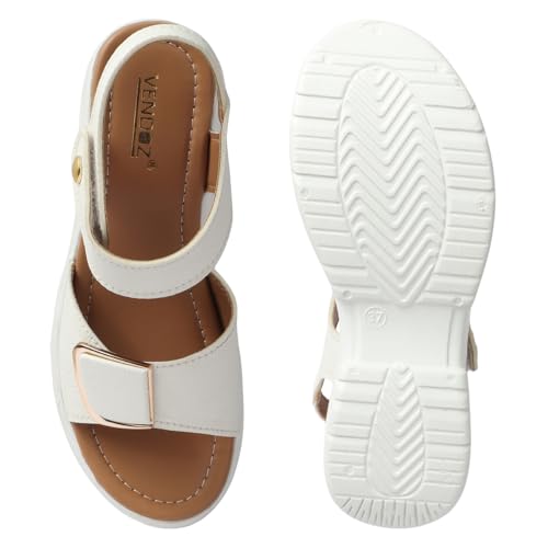 Image of LENSBURY Women Stylish Slippers Wedges I Flat Slip on Sandals I Stylish and Casual for Everyday use I Comfortable & Lightweight for Girls & Ladies LJOJO56