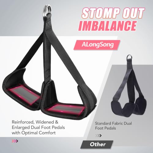 Image of ALongSong Pull Up Assistance Bands with Foot Support Pedal - Upgraded Heavy Duty Resistance Bands Adjustable Weight /Height with Bands&Measured Strap for Strength Training Home Gym