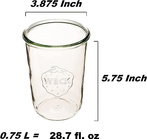image for Weck Canning Jars 743-28.7 fl. oz Weck Mold Jars made of Transparent G