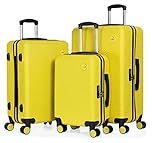 CABIN GO 5513 - Set di 3 valigie - bagaglio a mano da 55 cm, valigia media da 65 cm, valigia grande da 76 cm, in ABS rigido