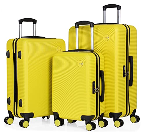 CABIN GO 5513 - Set di 3 valigie - bagaglio a mano da 55 cm, valigia media da 65 cm, valigia grande...
