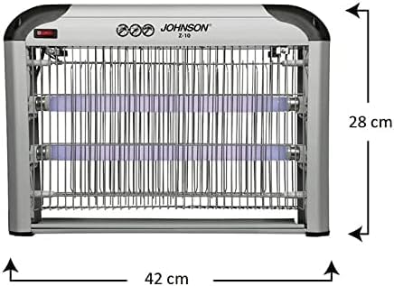 Palucart Zanzariera Elettrica Johnson Z 10 Lampada Anti-Zanzara a LED con 2 Lampade UV elimina Insetti Volanti Elettrico, zanzariera per Interno Copertura di 40 mq a 20w in 2 lampade da 10w