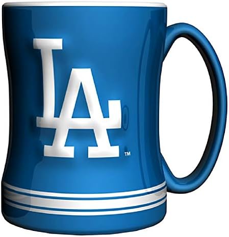 L.A. Dodgers Navy Blue 14oz. Ceramic Relief Mug