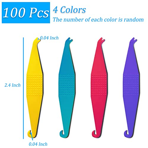 Obtanim 100 Pcs Colorful Disposable Plastic Braces Elastic Rubber Bands Placers Tool For Braces Dental Orthodontic #TOP1