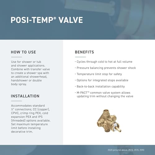 Moen T2693EPNL Voss Posi-Temp Pressure Balancing Eco-Performance Tub and Shower Trim Kit, Valve Required, Polished Nickel miniatura 4