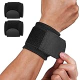 HOTUT Polsiere Palestra Regolabile,2 Pezzi Fasce per Stabilità del Polso,Polsini per Allenamento,Polsiere Palestra Uomo per Sollevamento Pesi,Fitness,Gym,Powerlifting,Bodybuilding,Calistenics