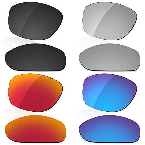 Image of LenzReborn High-impact Polarized Lens Replacement for Oakley She's Unstoppable OO9297 Sunglass - Dark Black+Silver Grey+Fire Red+Ice Blue