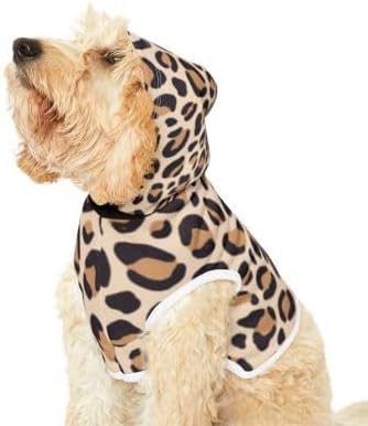 Leopard Print Pet Hoodie | Animal Print Dog Hoodie, Cozy Hooded Pet Sweater