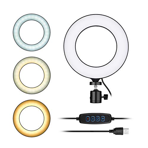 Sangmei 16cm / 6inch Mini LED Ring Light Fill-in Lamp Alimentado por USB 3 modos de iluminação 11 ní