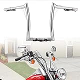 Wsays 14' Ape Hanger Pre-wired Handlebar 1.25' Diameter Sharp Compatible with Harley Softail 2011-2024 Fit Dyna 2012-2017 Fit Sportster 2011-2022 Fit Touring Road King 2015-Later, Chrome
