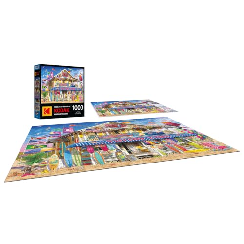Image of RoseArt Kodak Premium Surf Shack 1000 Piece Jigsaw Puzzle for Adults