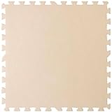 タンスのゲン ジョイントマット 極厚20mm 3畳用 大判59cm 16枚組 1級防音 防音 保温性 床暖房対応 ノンホルムアルデヒド 赤ちゃん プレイマット フロアマット サイドパーツ付き ベージュ 18700005(79298)