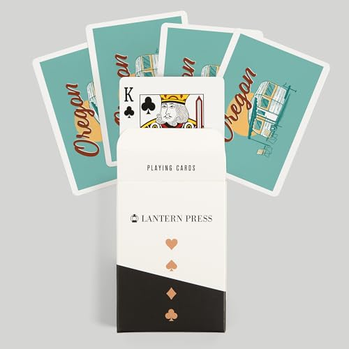 Lantern Press Oregon, Baraja de 52 Naipes Poker miniatura 6
