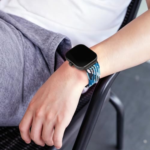 Image of Tobfit Stretchy Nylon Braided Band for Redmi Watch 6 /Redmi Watch5 /4 & Xiaomi Smart Band 8 Pro /9 Pro - Breathable, Adjustable Quick-Release Replacement Strap