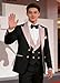 CKGJLJ Men's Tuxedos 3 Piece Suit Set Boys Prom Tuxed Nude Double Breasted Tuxedo Suit Men Nude and Black Peak Lapel Wedding Groomsman Elegant XS Suits for Men 3 Piece Fashion 2026