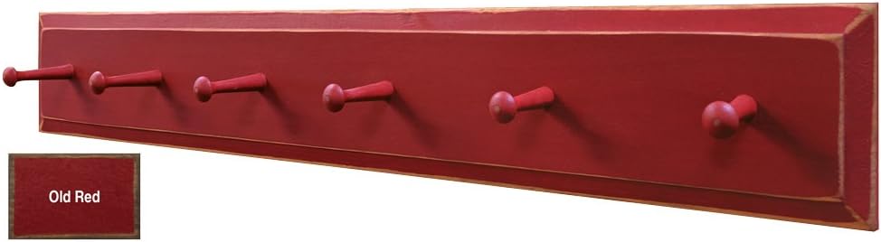 Sawdust City Wood Wall Coat Rack with Pegs - 3' long (Old Black)