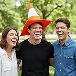 Traffic Cone Hat, Crazy Hats for Adults, Silly Hats Novelty Funny Headwear for Costume Role Playing Party, Crazy Hat Day - Image 5