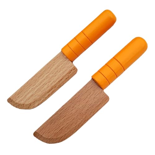 Couteau Découpe Enfant,Cutter en Bois pour Enfant - Accessoire de Découpe Légumes Fruits Jeu d'Imitation Cuisine Maison École Maternelle