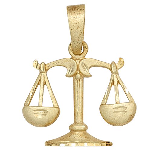 Preisvergleich Produktbild JOBO Anhänger Sternzeichen Waage 585 Gold Gelbgold teilmattiert
