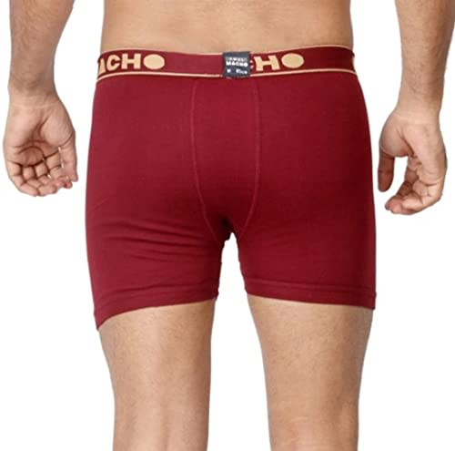 Image of Macho Cotton Assorted Plain Long Men's Trunk - Pack of 8 PLT, Size - 90 Cm