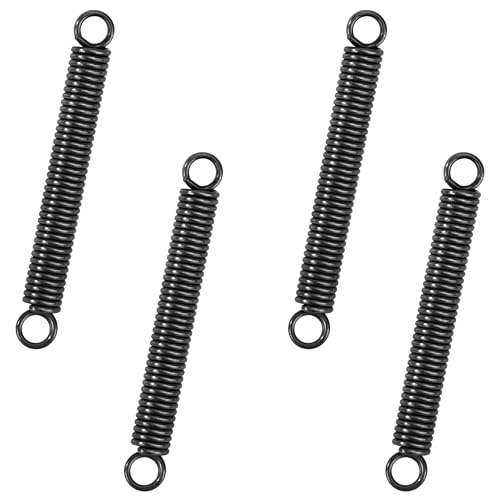 GUNGY Resortes de Extensión 50mm Muelles de Tensión con Gancho 180 Grados 2 Vueltas Muelle de alambre de piano Diámetro Exterior 6mm Diámetro Alambre 1mm Fuerza Resorte 3,4KG 10 Piezas