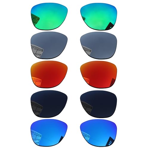 Image of Acefrog 5 Pairs Polarized Replacement Lenses for Oakley Frogskins OO9013 Sunglasses, Perfectly Fit, Shatterproof, Anti-scratch, Value Pack